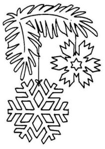 Трафарети ялинок і будиночків