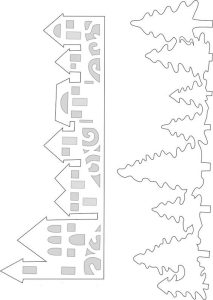 Трафарети для вікон на Новий рік 2019