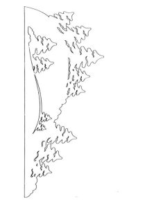 Трафарети для вікон на Новий рік