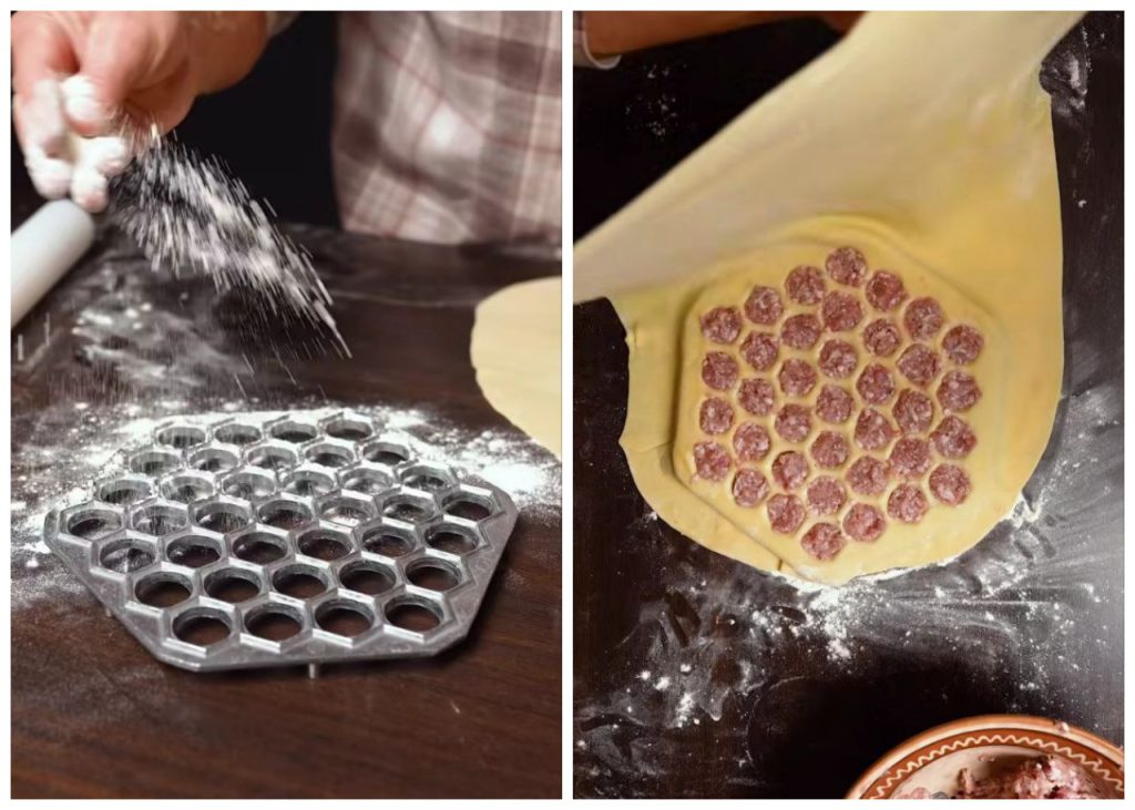 пельмені з двох видів тіста