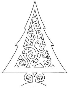 трафарети для вікон на новий рік 2019 скачати