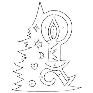 трафарети для вікон на новий рік 2019 скачати