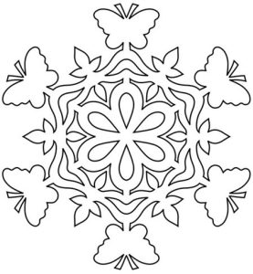 трафарети сніжинок