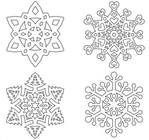 трафарети сніжинок скачати