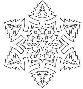 трафарети сніжинок скачати