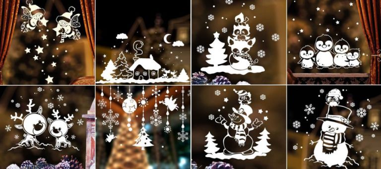 трафареты на новый год 2019